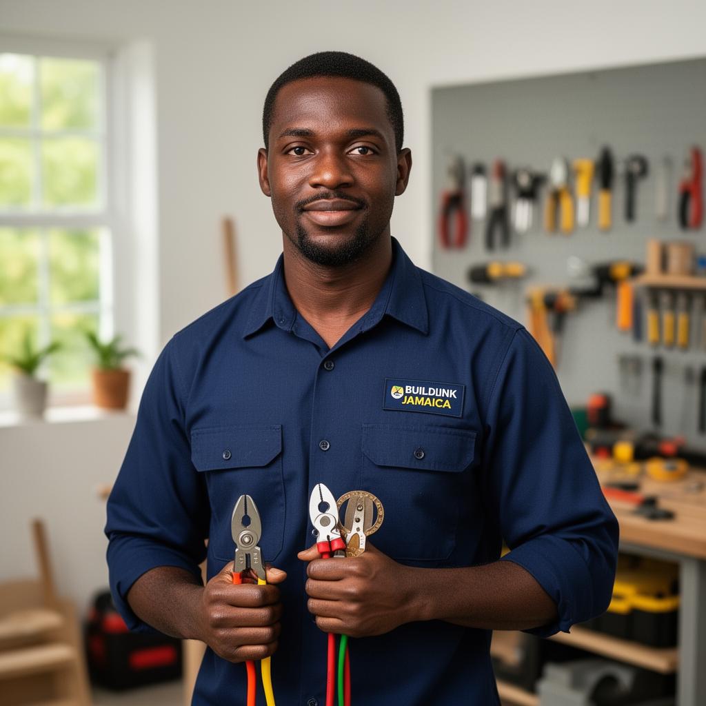 Licensed Jamaican electrician at work